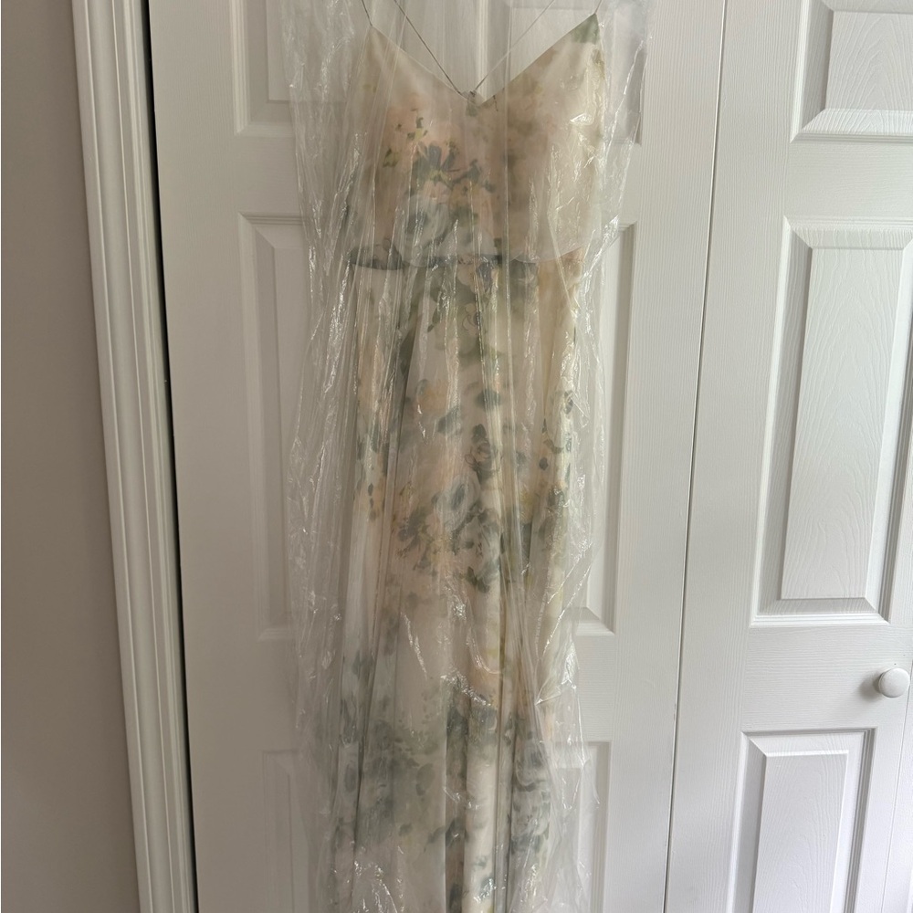 Jenny Yoo Cream Floral Dress